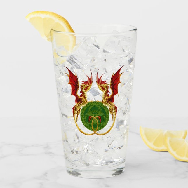 Verre Crescent Céleste Lune Et Dragons (Devant glace)