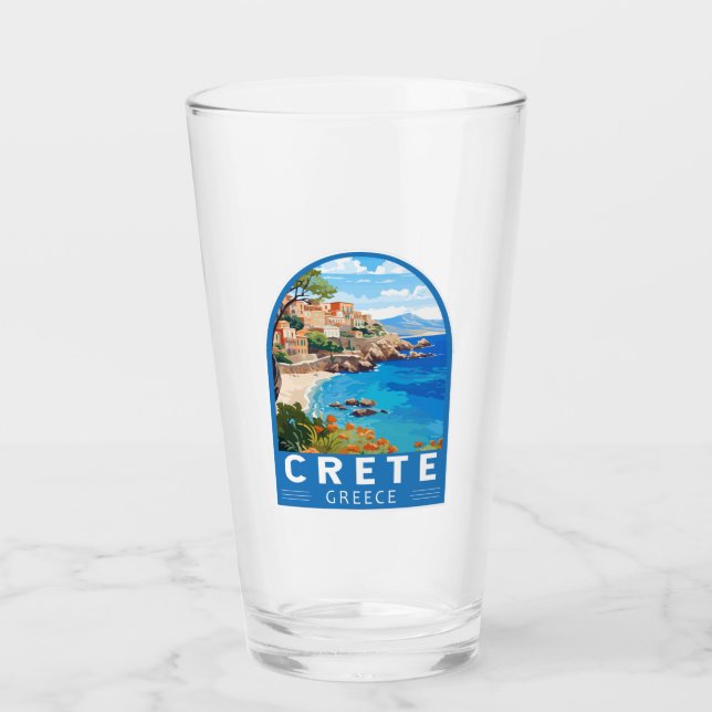 Verre Crète Grèce Travel Art Vintage (Devant)