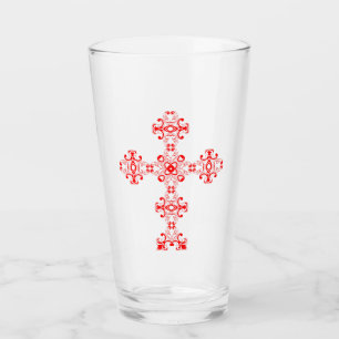 Verre Croix avec ornement rouge