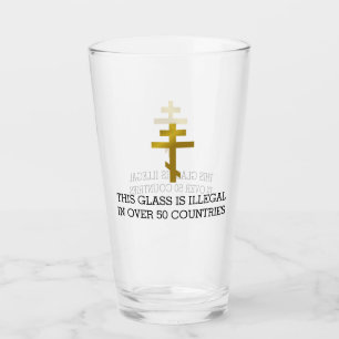 Verre Croix chrétienne - Illégale dans plus de 50 pays