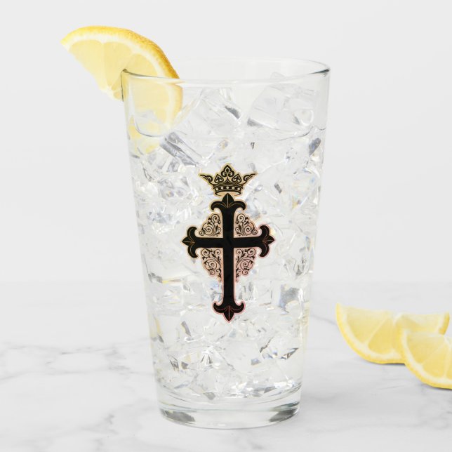 Verre Croix et Couronne (Devant glace)