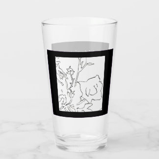 Verre Croquis de rose et verrerie en sérigraphie Starlig