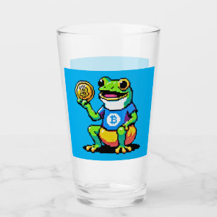 Verre Crypto Frog - Drôle Pixel Art Devise numérique