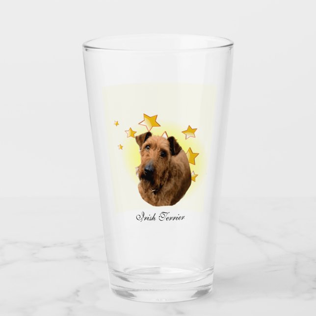 Verre Curly Fur Irish Terrier est une étoile (Devant)