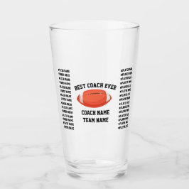Verre Custom Football Best Coach Ever Team All Players