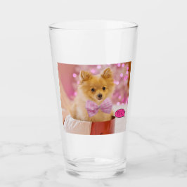 Verre Cute Pomeranian Puppy Glass