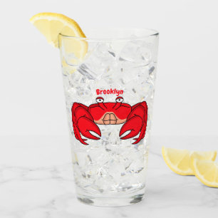 Verre Cute red crab cartoon