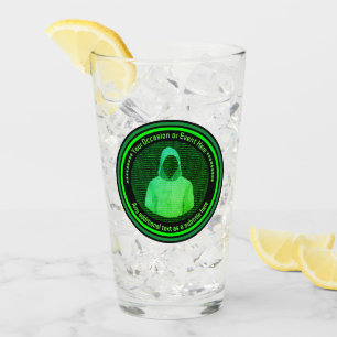 Verre Cyber hacker haute technologie - noir et vert - Ge