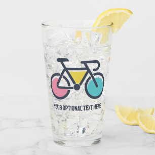 Verre Cyclisme de texte personnalisé