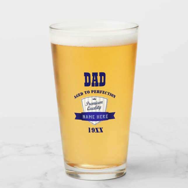 Verre DAD - Année De Naissance Cadeau - Âgé À La Perfect (Devant (rempli))