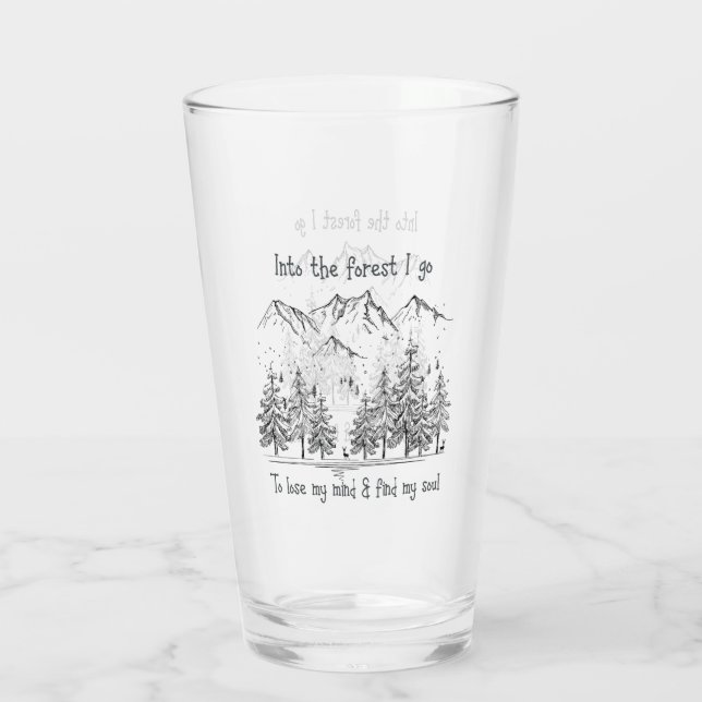 Verre Dans la forêt je vais perdre mon esprit, trouver m (Dos)