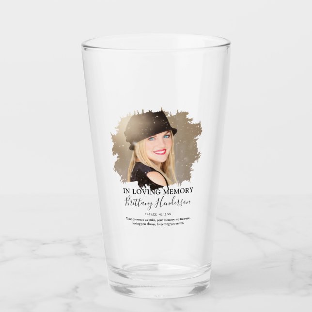 Verre Dans la mémoire aimante | Mémorial photo (Devant)