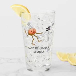 Verre Danser Halloween Citrouille et fantôme