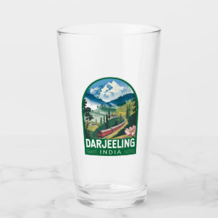 Verre Darjeeling Inde Travel Art Emblem