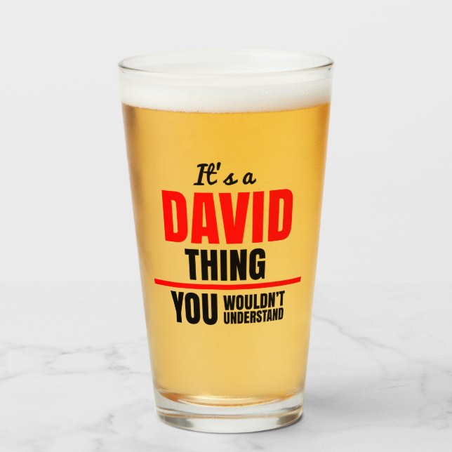 Verre David Thing Vous ne comprendriez pas (Devant (rempli))