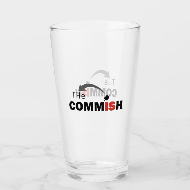 Verre de bière à 16 oz de la Commission (Devant)