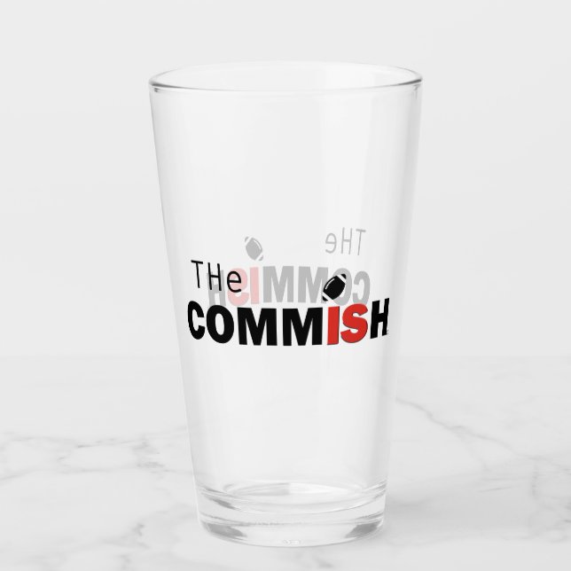 Verre de bière à 16 oz de la Commission (Devant)