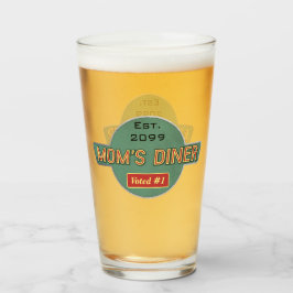Verre de bière à la pinte rétro de maman
