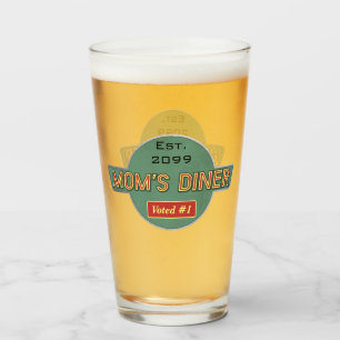 Verre de bière à la pinte rétro de maman