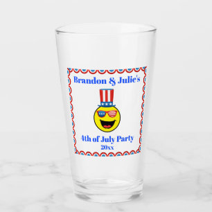 Verre de bière à pinte avec emoji patriotique cool