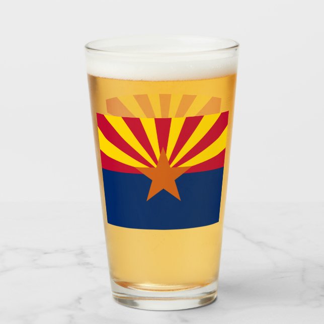 VERRE DE BIÈRE ARIZONA (Devant (rempli))