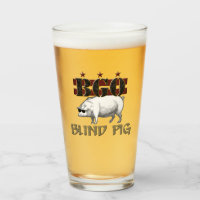 Verre de bière de cochon aveugle BGO