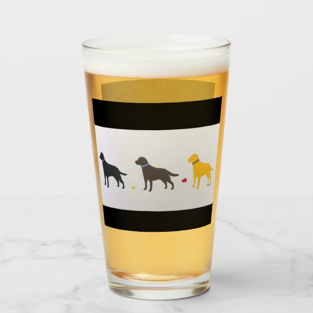 Verre de bière de l'Extriever Labrador (Dos (rempli))