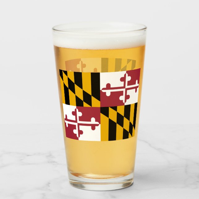 VERRE DE BIÈRE DE MARYLAND (Devant (rempli))