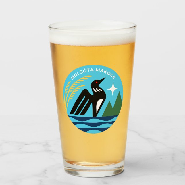 Verre de bière de phoque d'État du Minnesota (Devant (rempli))