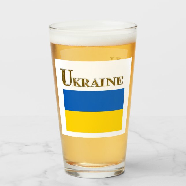VERRE DE BIÈRE D'UKRAINE (Devant (rempli))