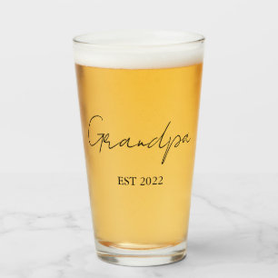 Verre de bière grand-père personnalisé - Année de 