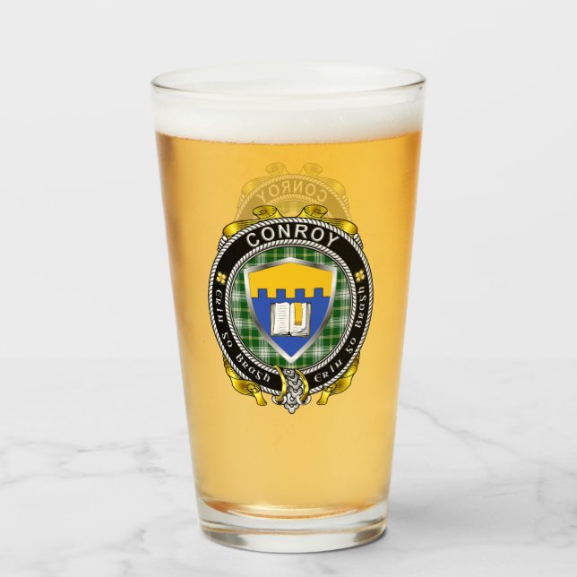 Verre de bière irlandaise Conroy/O'Mulconroy (Devant (rempli))