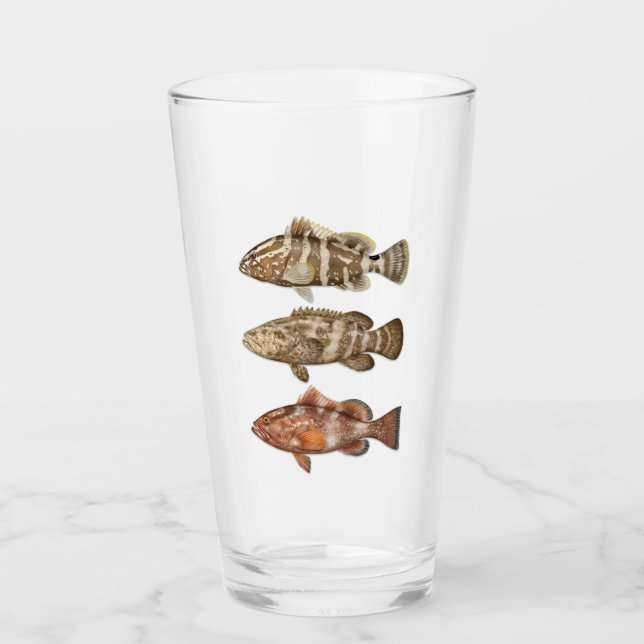 Verre de boisson Nassau, Goliath et Red Grouper (Devant)