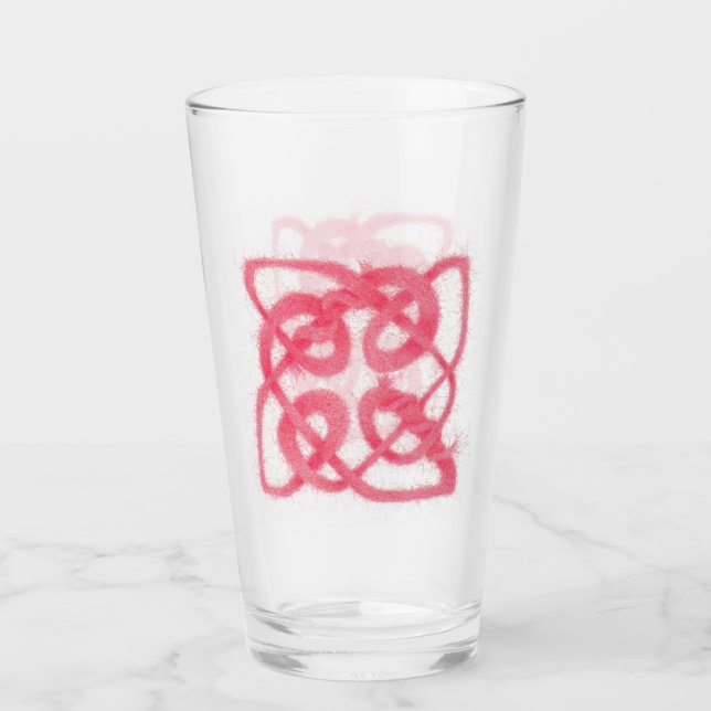 Verre de boisson rose CELTIC KNOT (Devant)