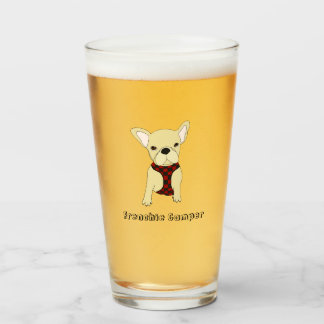 Verre de Camper de Bulldog Français mignon