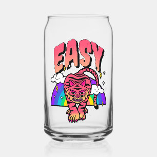 Verre de Can EASY Tiger Retro Arc-en-ciel