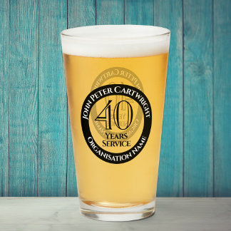 Verre de célébration de 40 ans de service