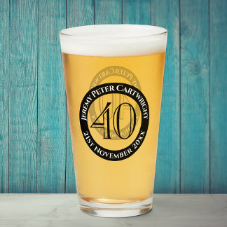Verre de célébration de 40e anniversaire