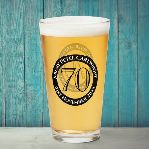 Verre de célébration de 70e anniversaire