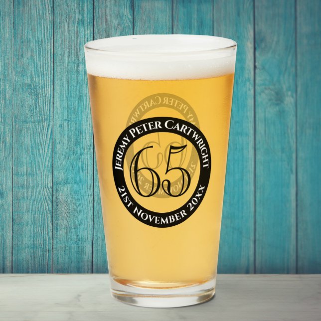 Verre de célébration du 65e anniversaire (Créateur téléchargé)