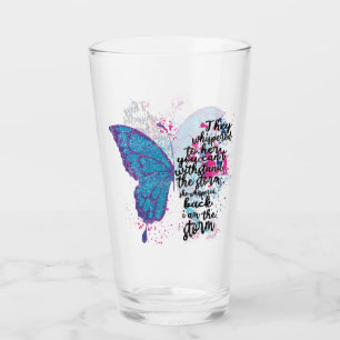 Verre de citation papillon motivationnel