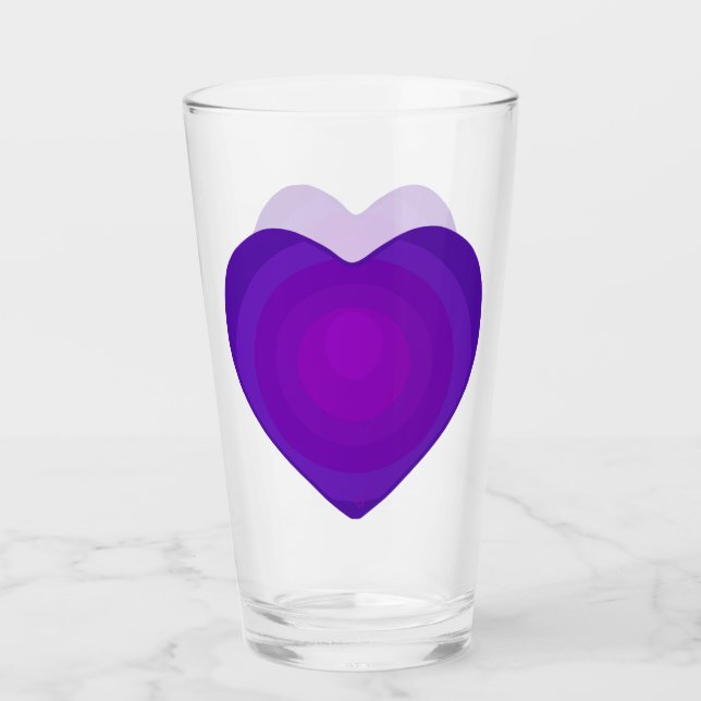Verre de coeur pourpre (Devant)