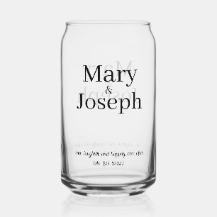 Verre de mariage gravé personnalisable