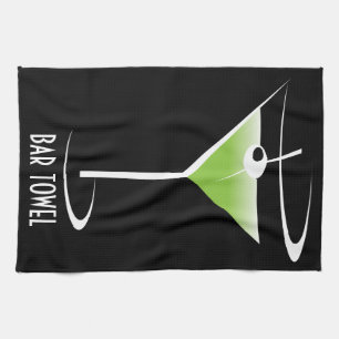 Verre de Martini de serviette de barre de barmans