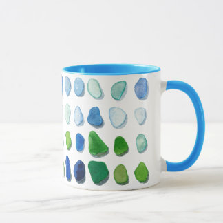 Verre de mer, tasse en verre d'art de plage