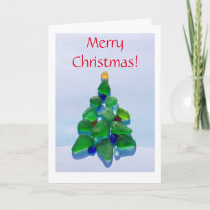 Verre de mer, verre de plage Carte de Noël