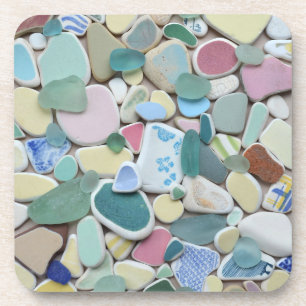 Verre de mer, verrerie de plage dessous de verre p