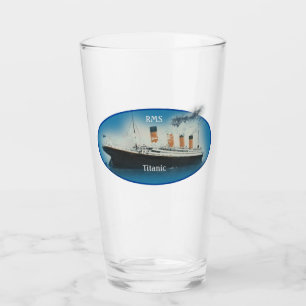 Verre de navire de la ligne Titanic Maritime Blue