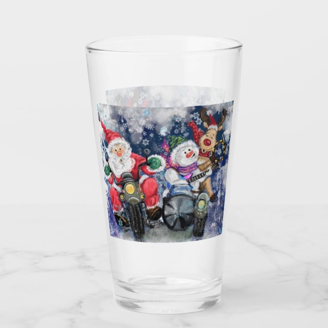 Verre de Noël avec de heureux amis de Noël (Devant)
