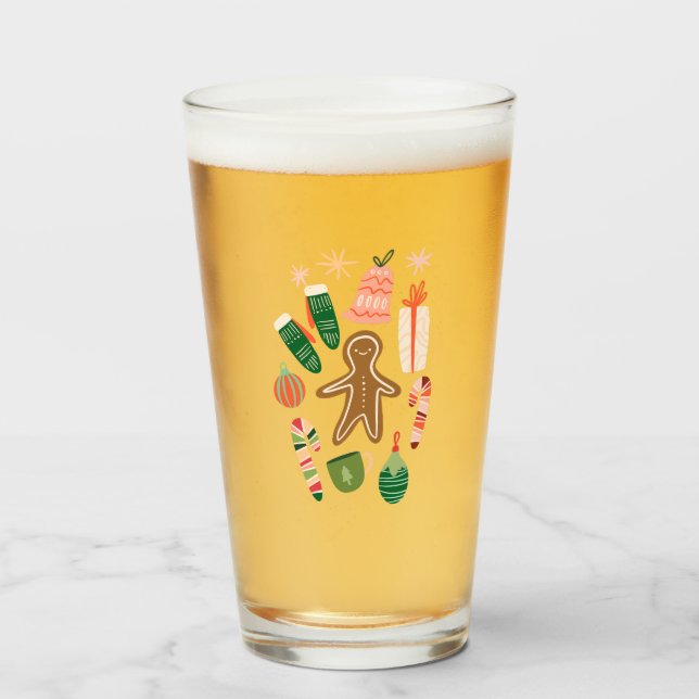 Verre de Noël lunatique (Devant (rempli))